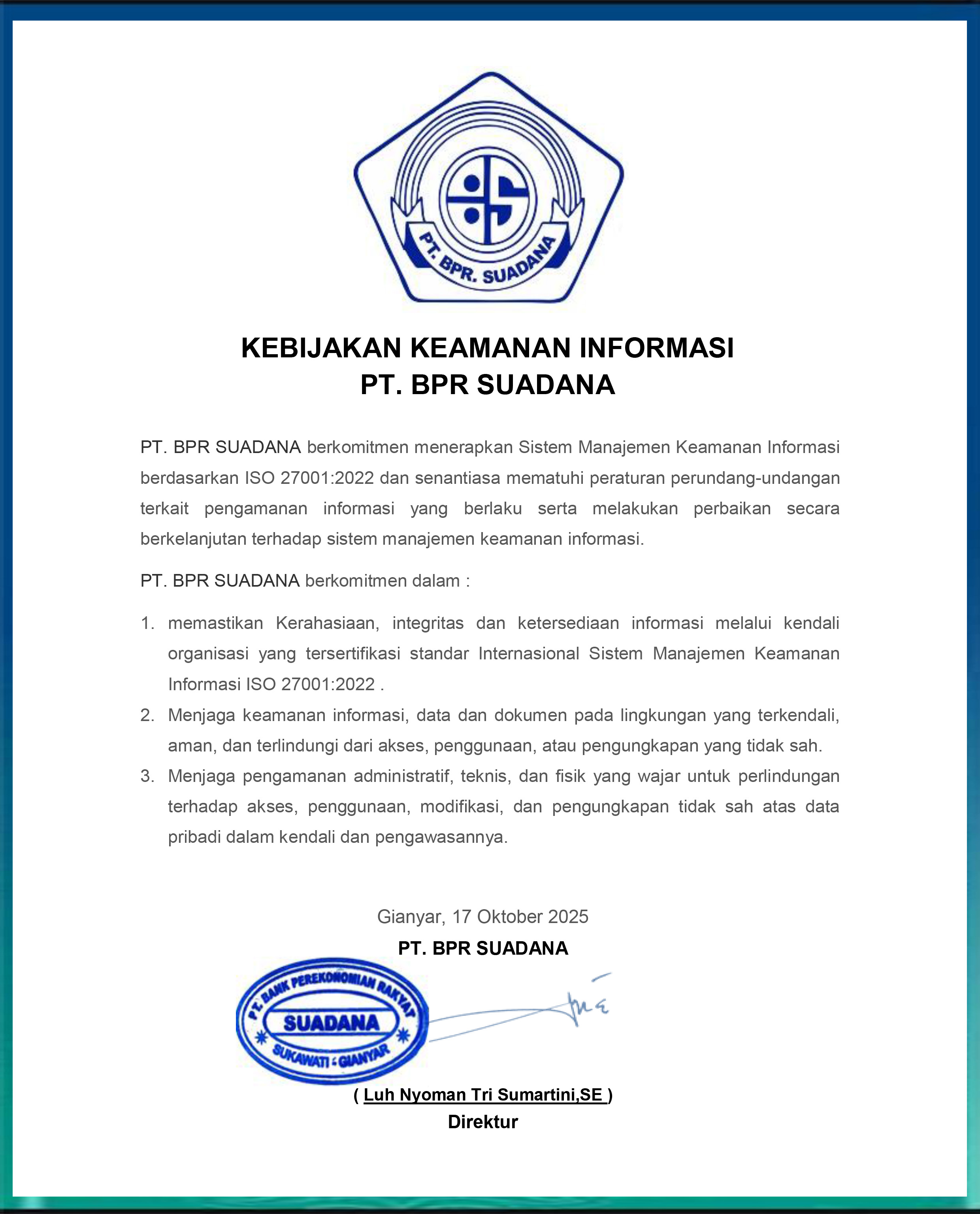 Dokumentasi ISO Perbarindo